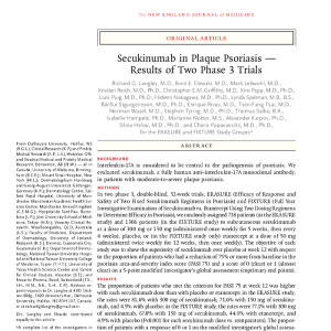 secukinumab in plaque psoriasis